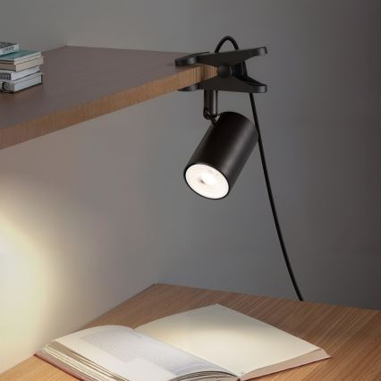 Lampă cu clemă PUNTO 1xGU10/9W/230V, neagră
