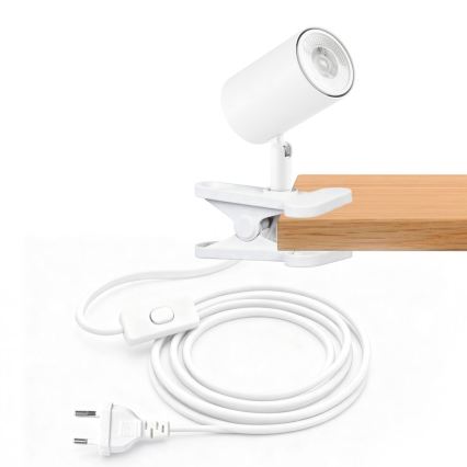 Lampă cu clemă PUNTO 1xGU10/9W/230V albă