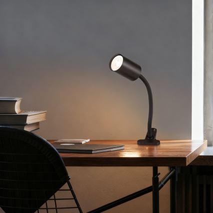 Lampă flexibilă cu clemă PUNTO 1xGU10/9W/230V neagră