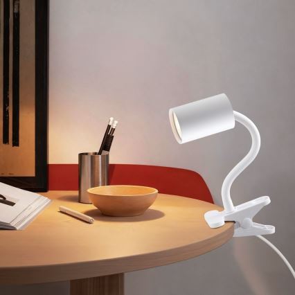 Lampă flexibilă cu clemă PUNTO 1xGU10/9W/230V albă