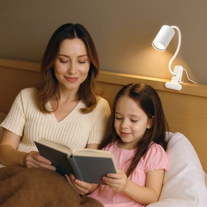 Lampă flexibilă cu clemă PUNTO 1xGU10/9W/230V albă