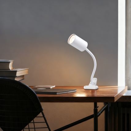Lampă flexibilă cu clemă PUNTO 1xGU10/9W/230V albă