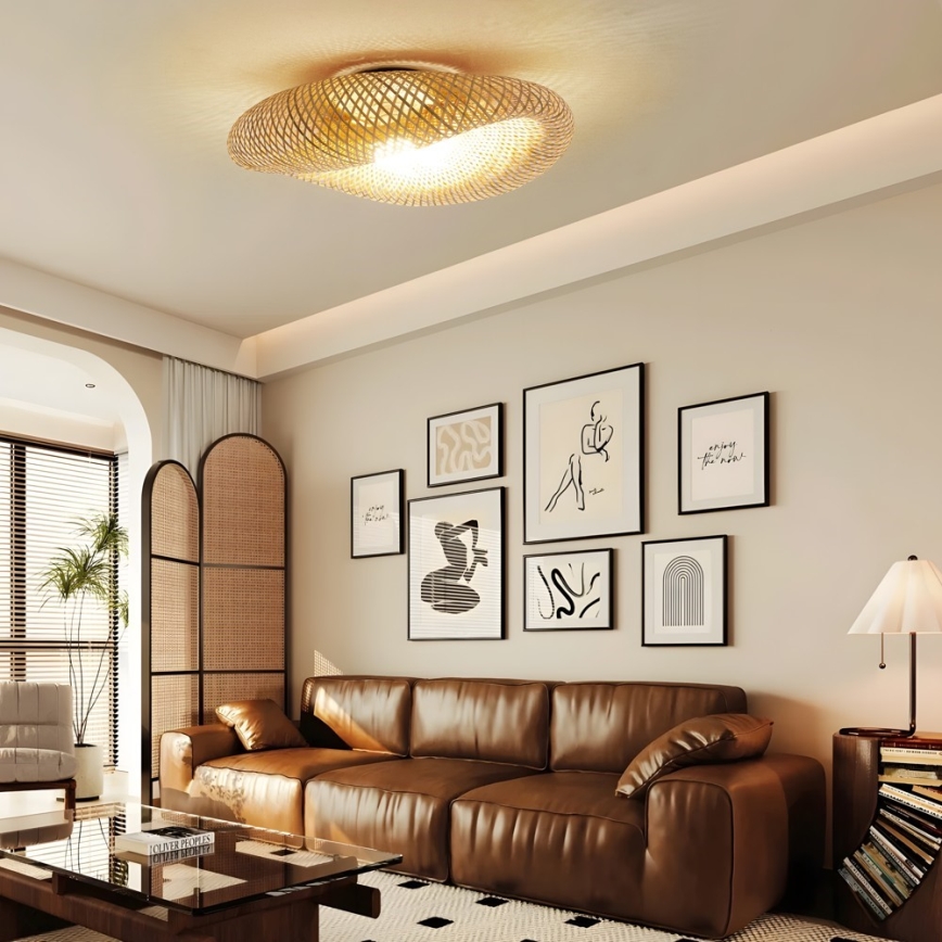 Plafonieră BOHO HILO 1xE27/40W/230V, Ø 80 cm