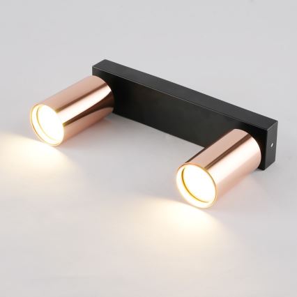 Corp de iluminat tip spot PUNTO 2xGU10/9W/230V aur roz