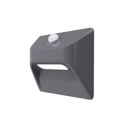 Immax 08309L - Lumină LED reîncărcabilă pentru trepte STEP LIGHT cu senzor de mișcare și senzor de amurg LED/0,3 W/3,7 V 2200 mAh IP53 gri