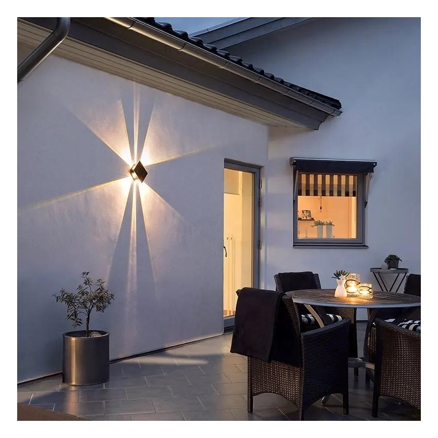 Lumină solară LED de perete cu senzor LED/2W/5V IP54 1300 mAh