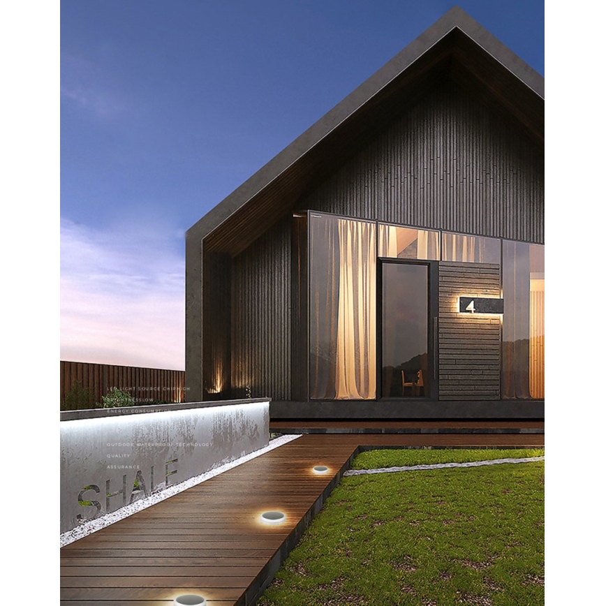 Iluminat solar LED exterior cu senzor LED/0,4W/3,2V IP54 500 mAh