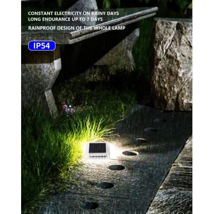 Iluminat solar LED exterior cu senzor LED/0,03W/1,2V IP54 800 mAh