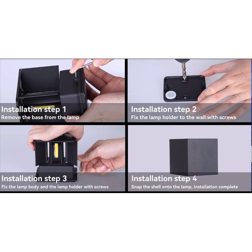 Immax 08510L - Aplica LED de perete exterior DICE LED/6W/230V 3000K IP65