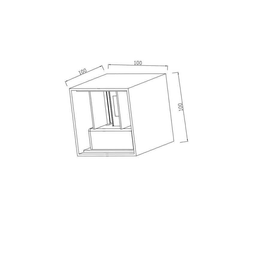Immax 08510L - Aplica LED de perete exterior DICE LED/6W/230V 3000K IP65