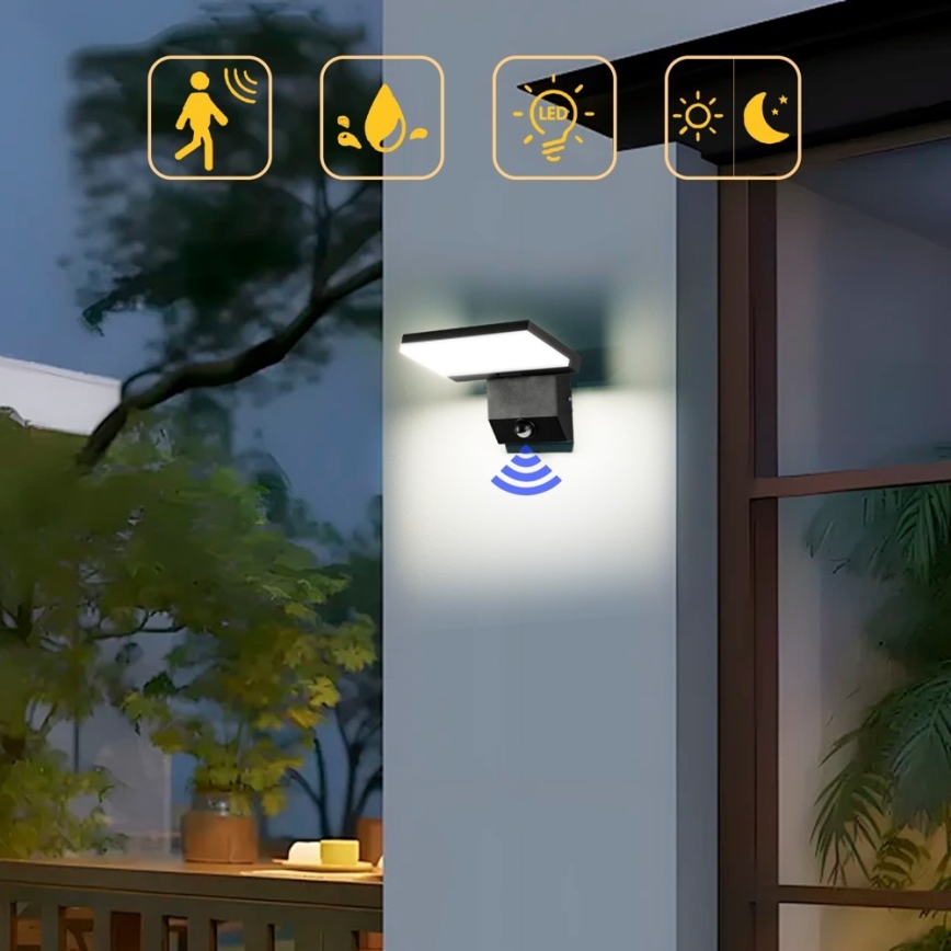 Aplică LED de exterior cu senzor MODERN LED/18W/230V IP65