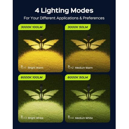 SUN BUTTERFLY Lampă solară cu senzor LED/1,5W/3,7V 3000/6000K IP65 1500 mAh