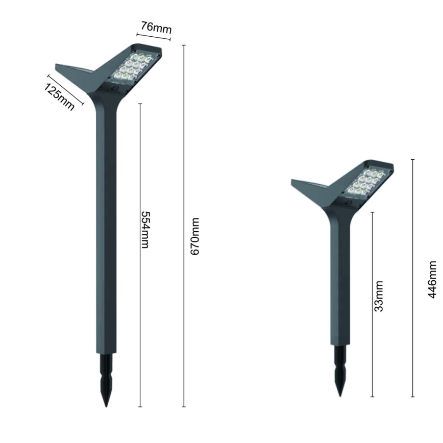 SUN BUTTERFLY Lampă solară cu senzor LED/1,5W/3,7V 3000/6000K IP65 1500 mAh