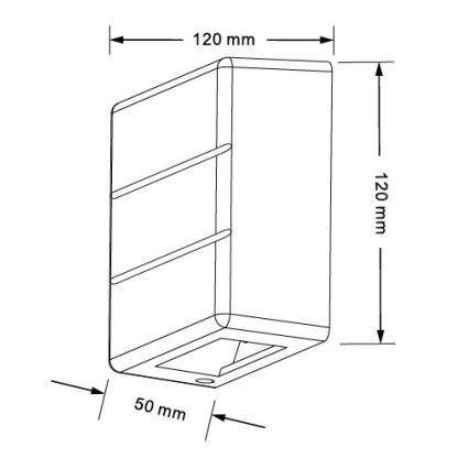 Aplica LED de exterior LUXLINE 6W/230V 3000K IP54 neagră