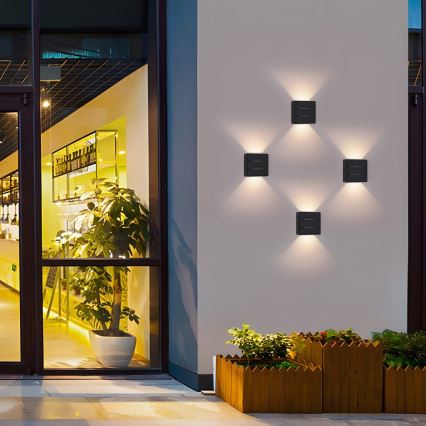 Aplica LED de exterior LUXLINE 6W/230V 3000K IP54 neagră