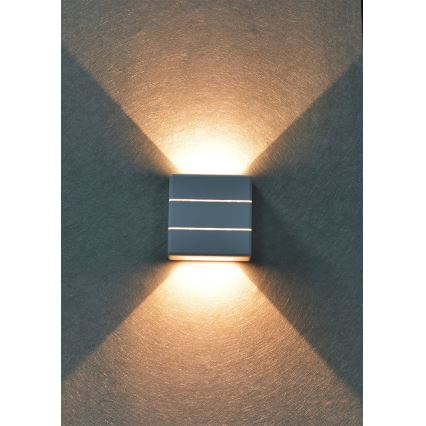 Aplică LED de perete pentru exterior LUXLINE 6W/230V 3000K IP54 alb