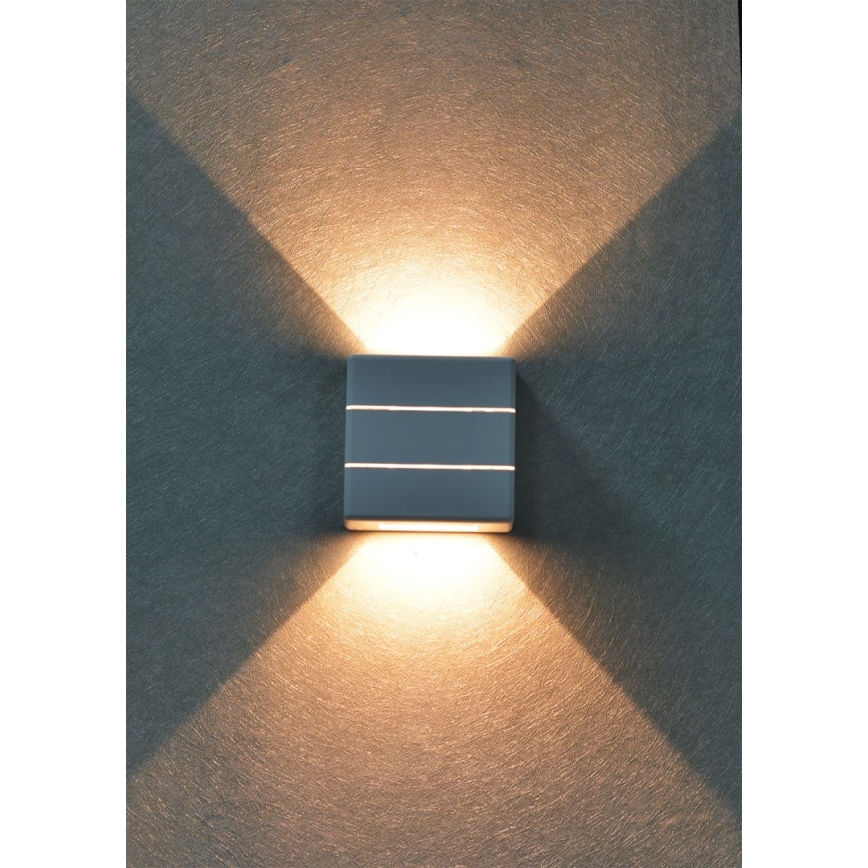 Aplică LED de perete pentru exterior LUXLINE 6W/230V 3000K IP54 alb