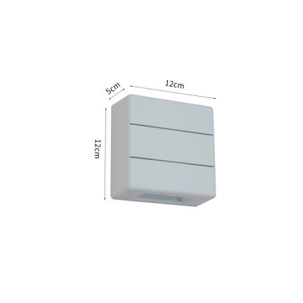 Aplică LED de perete pentru exterior LUXLINE 6W/230V 3000K IP54 alb
