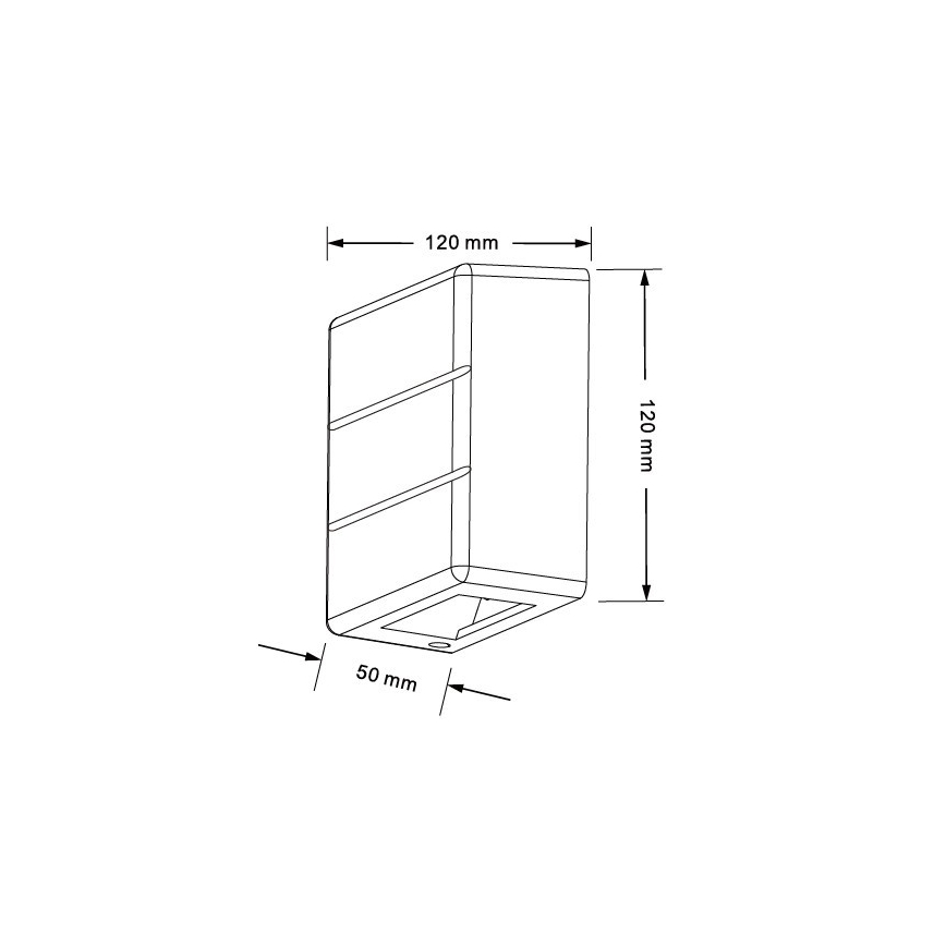 Aplica de perete LED pentru exterior LUXLINE, 6W, 230V, 3000K, IP54, stejar