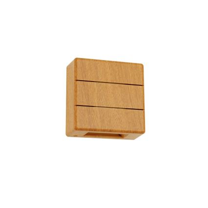 Aplica de perete LED pentru exterior LUXLINE, 6W, 230V, 3000K, IP54, stejar