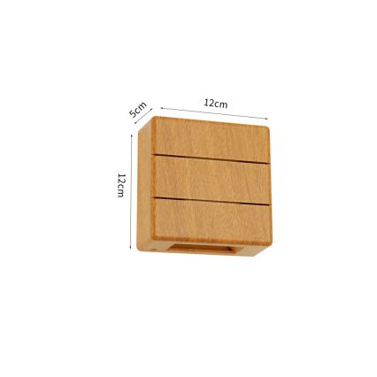 Aplica de perete LED pentru exterior LUXLINE, 6W, 230V, 3000K, IP54, stejar