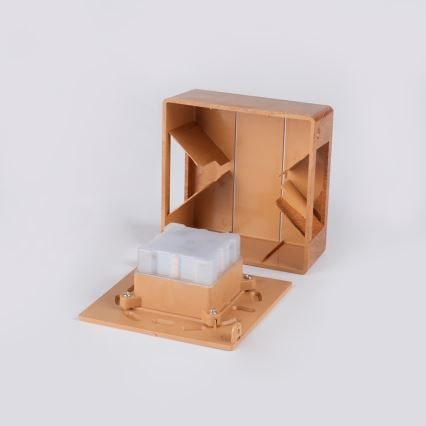 Aplica de perete LED pentru exterior LUXLINE 6W/230V 3000K IP54, finisaj nuc