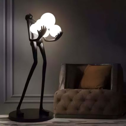 Lampadar SILUETTE 6xE27/25W/230V 180 cm Human Ball