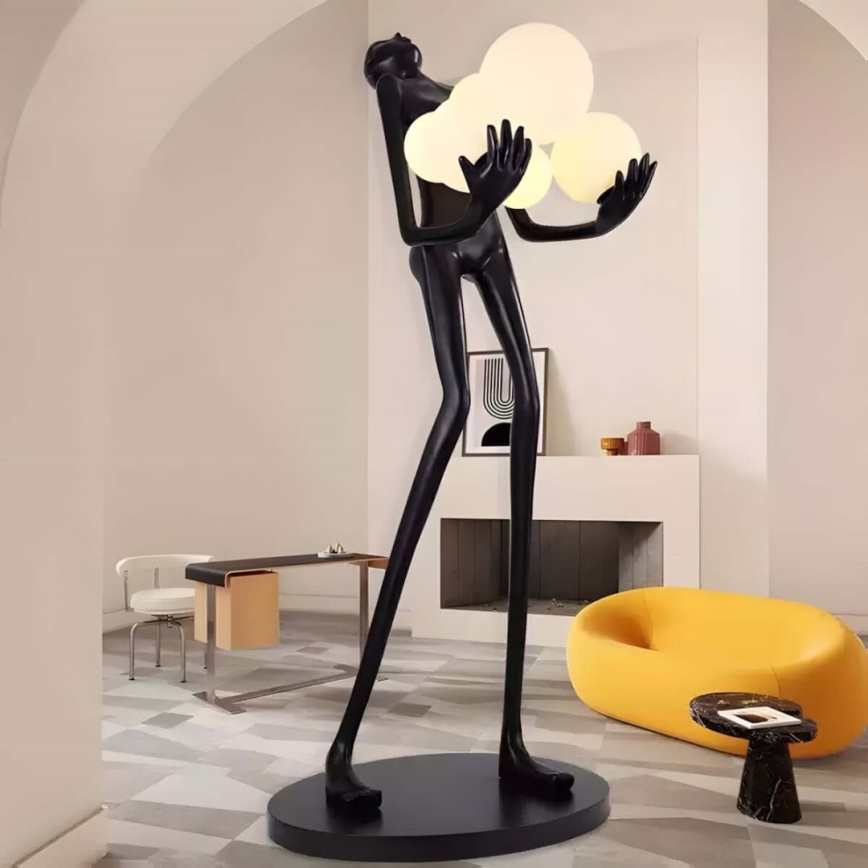 Lampadar SILUETTE 6xE27/25W/230V 180 cm Human Ball