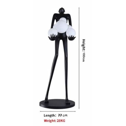 Lampadar SILUETTE 6xE27/25W/230V 180 cm Human Ball