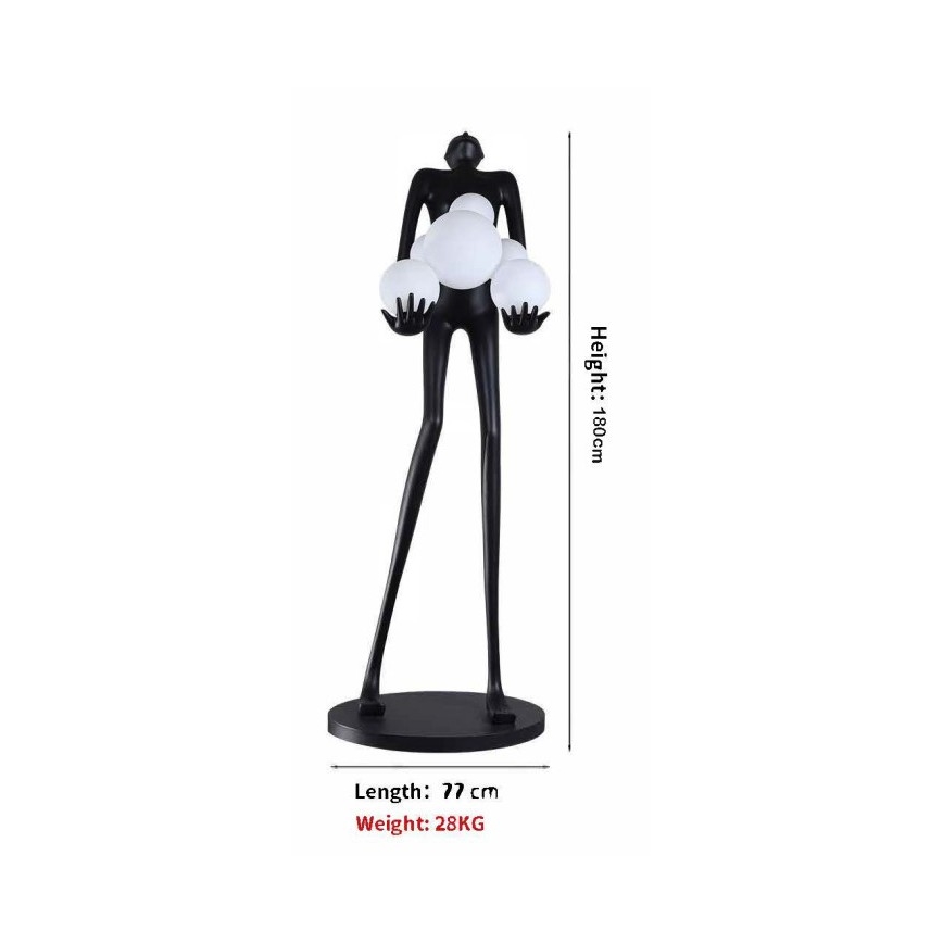Lampadar SILUETTE 6xE27/25W/230V 180 cm Human Ball