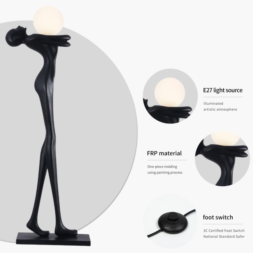 Lampă de podea SILUETTE 1xE27/25W/230V 175 cm Human Woman