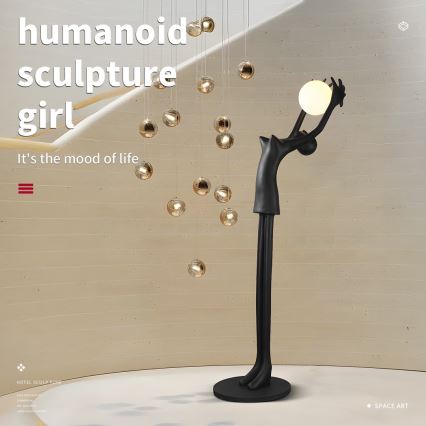 Lampă de podea SILUETTE 1xE27/25W/230V 210 cm Human Girl