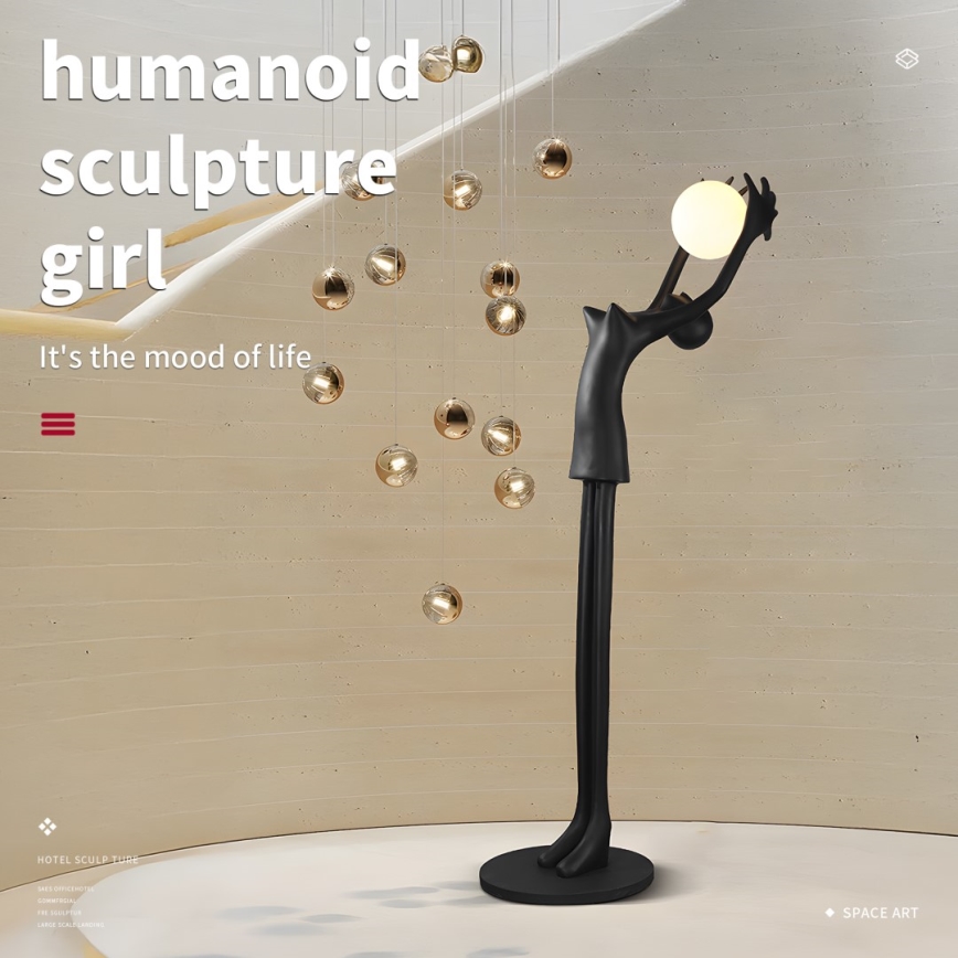 Lampă de podea SILUETTE 1xE27/25W/230V 210 cm Human Girl