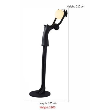 Lampă de podea SILUETTE 1xE27/25W/230V 210 cm Human Girl
