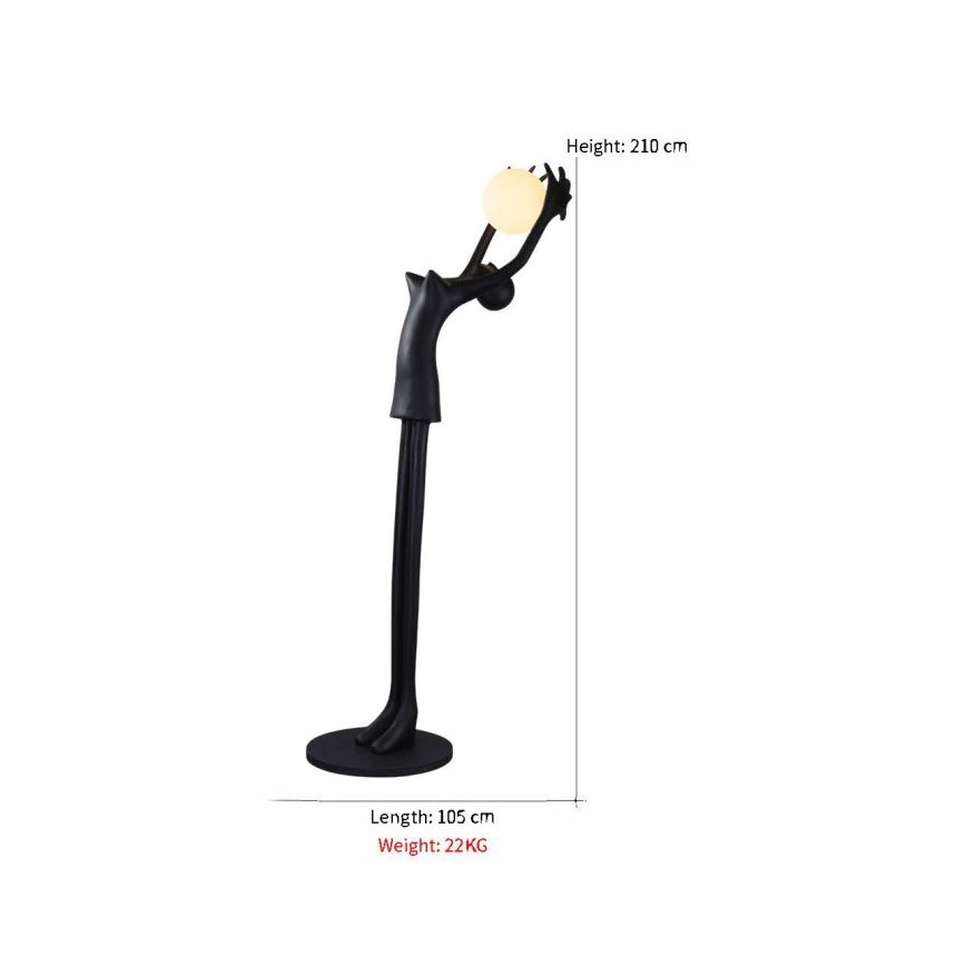 Lampă de podea SILUETTE 1xE27/25W/230V 210 cm Human Girl