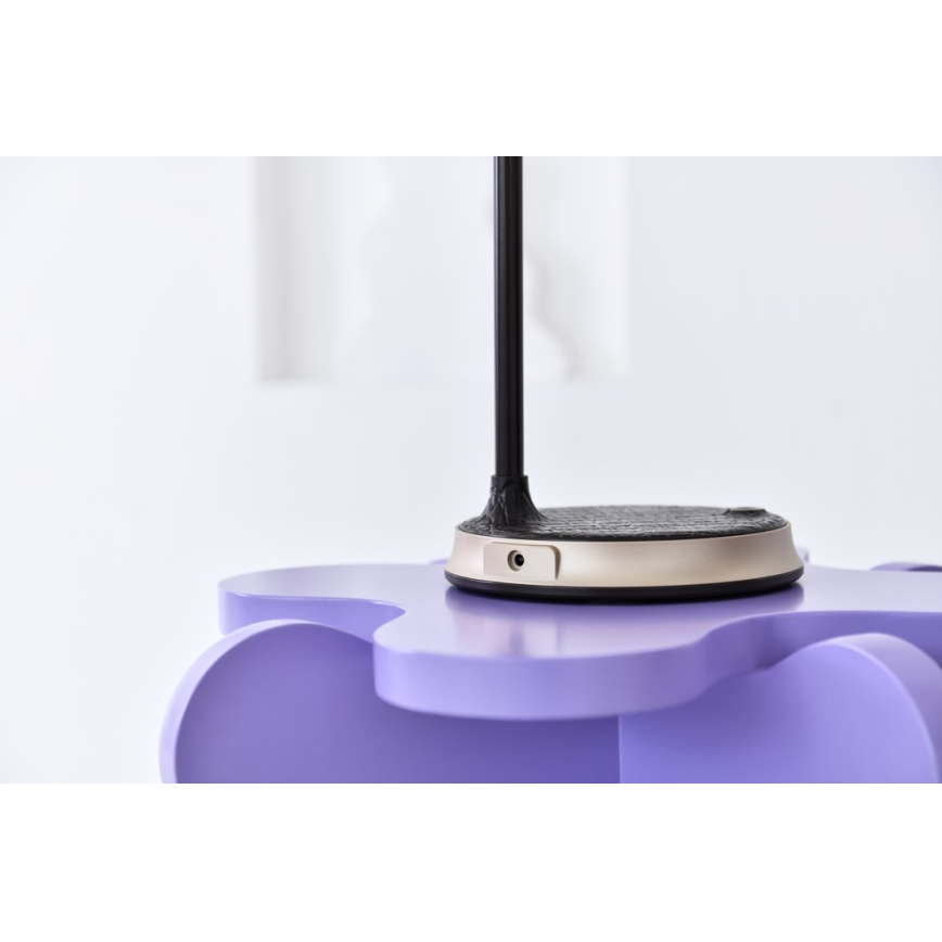 Lampă de birou LED reglabilă cu încărcare wireless FINCH LED/9W/12/230V gri/crom lucios