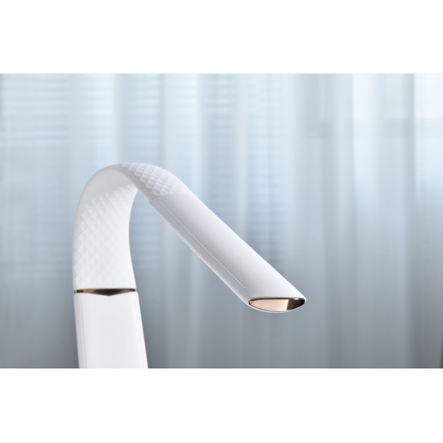 Lampă de birou LED RGB reglabilă cu încărcare wireless CORELLA LED/7W/12/230V negru