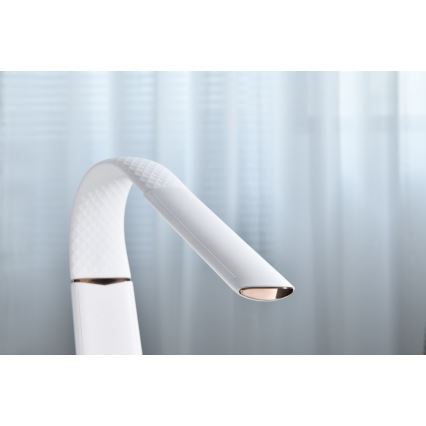 Lampă de birou LED RGB reglabilă cu încărcare wireless CORELLA LED/7W/12/230V albă