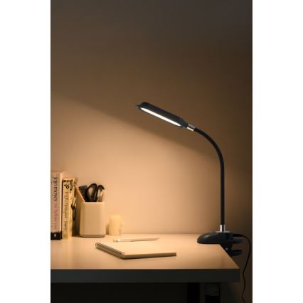 Lampă de birou LED+CCT dimabilă cu clemă CLIP LED/7,5W/230V 3000/4200/5000K negru