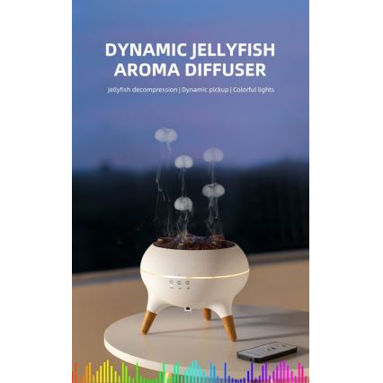 Immax 09104L - Difuzor de aromă și umidificator de aer JELLYFISH LED/11W/5V