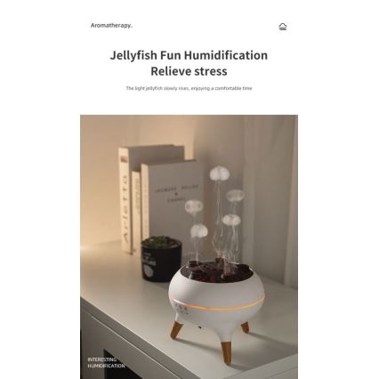 Immax 09104L - Difuzor de aromă și umidificator de aer JELLYFISH LED/11W/5V