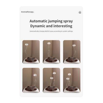 Immax 09104L - Difuzor de aromă și umidificator de aer JELLYFISH LED/11W/5V