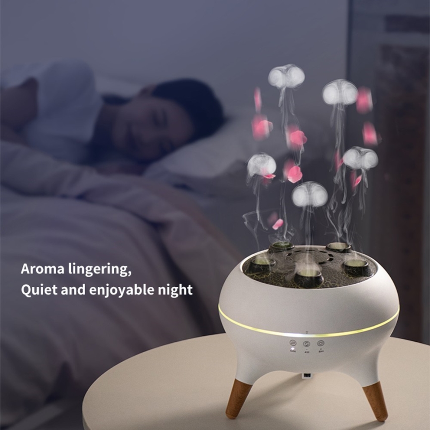 Immax 09104L - Difuzor de aromă și umidificator de aer JELLYFISH LED/11W/5V