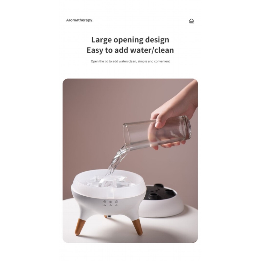 Immax 09104L - Difuzor de aromă și umidificator de aer JELLYFISH LED/11W/5V