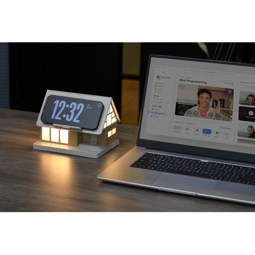 Lampă LED de birou cu încărcare wireless DREAM HOME LED/2W/230V