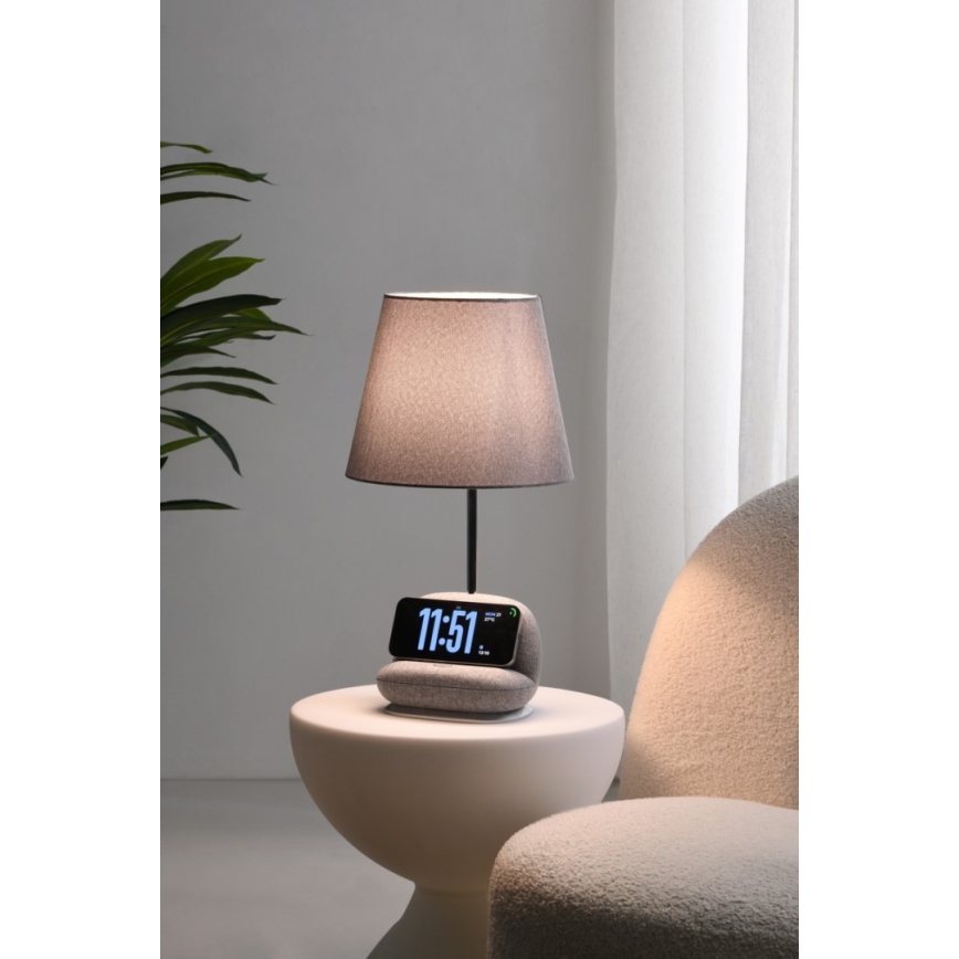 Lampă de masă LED reglabilă cu încărcare wireless Qi SOFA LED/6W/230V gri