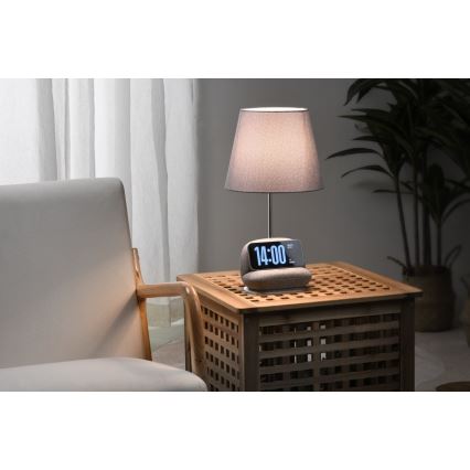 Lampă de masă LED reglabilă cu încărcare wireless Qi SOFA LED/6W/230V gri