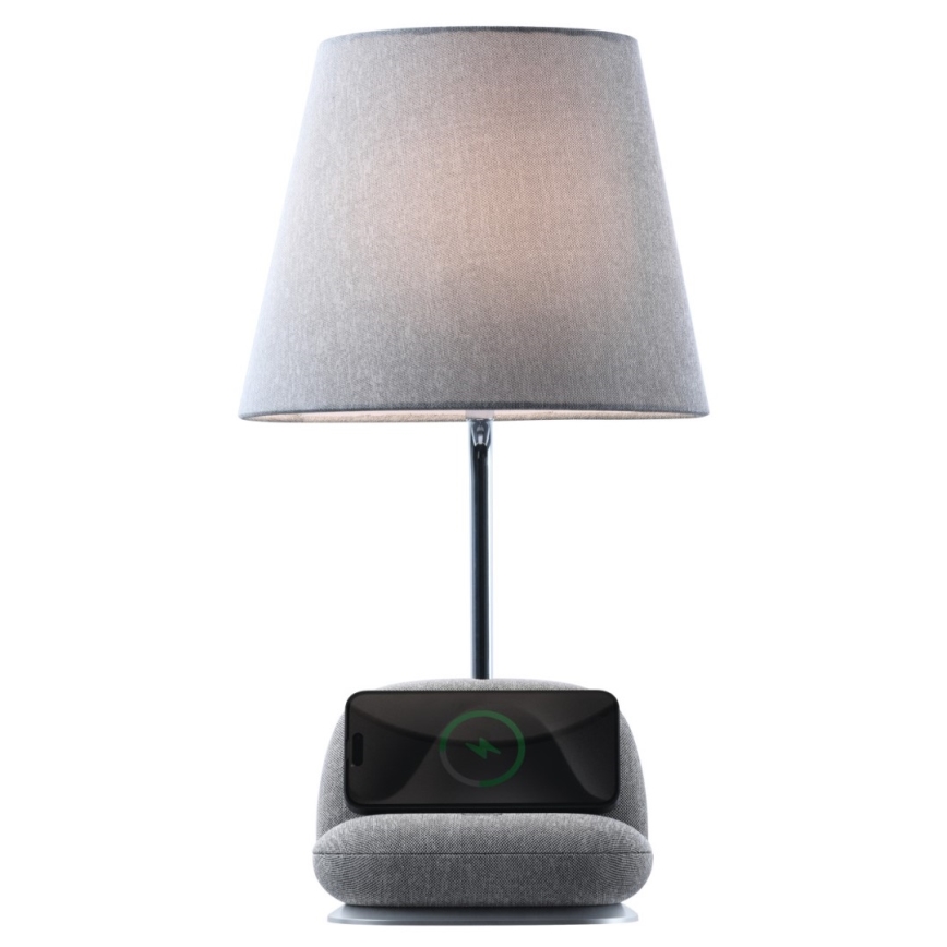 Lampă de masă LED reglabilă cu încărcare wireless Qi SOFA LED/6W/230V gri