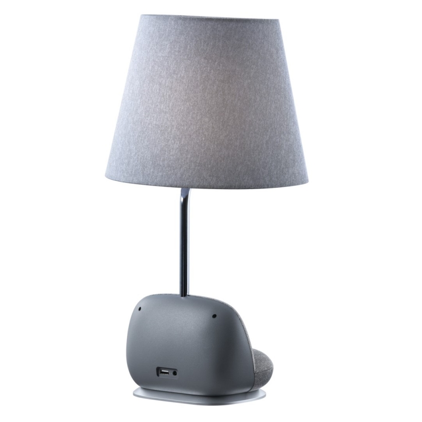 Lampă de masă LED reglabilă cu încărcare wireless Qi SOFA LED/6W/230V gri