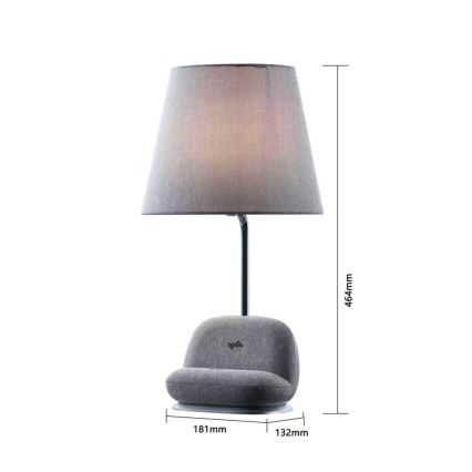 Lampă de masă LED reglabilă cu încărcare wireless Qi SOFA LED/6W/230V gri